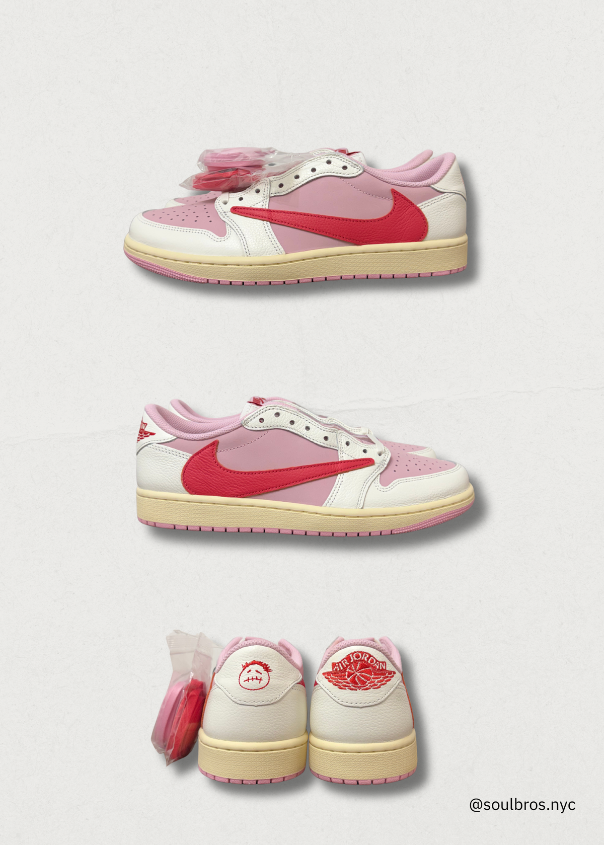 Travis Scott x Air Jordan 1 Low “Sail / Tropical Pink”